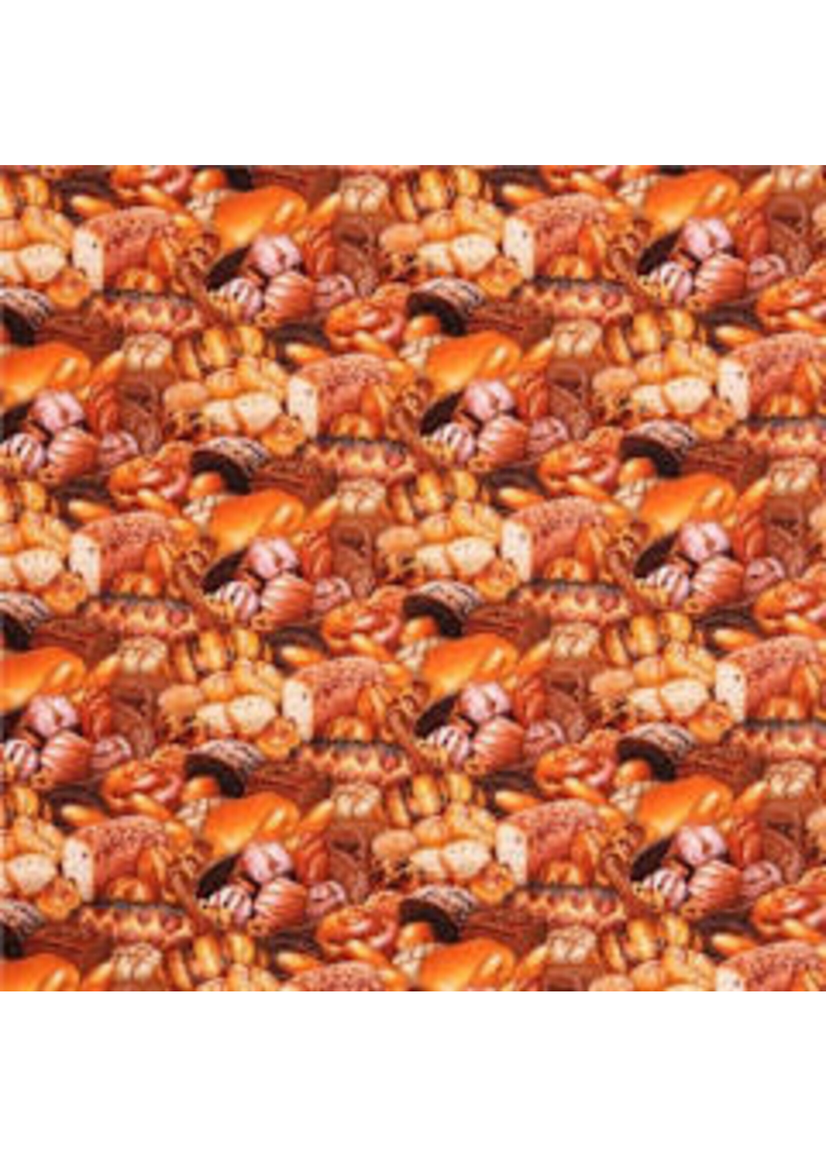 Elizabeth's Studio Food Festival - Bread Pastry - Brown - Coupon - 80 cm x 110 cm