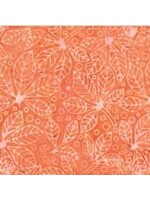 Timeless Treasures Tonga - Summer Leaves - Coral - Coupon - 90 cm x 110 cm