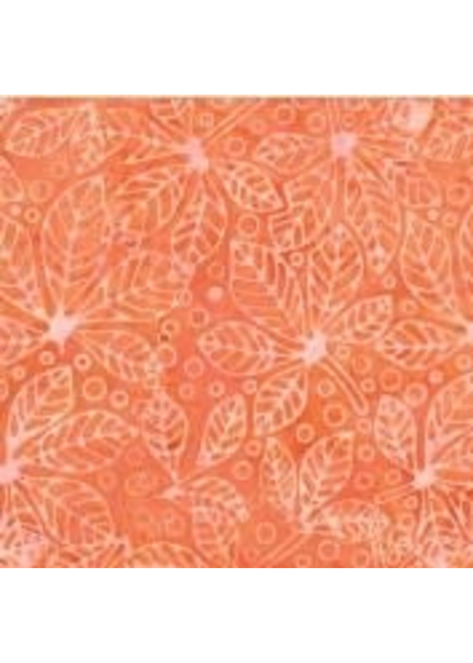 Timeless Treasures Tonga - Summer Leaves - Coral - Coupon - 90 cm x 110 cm
