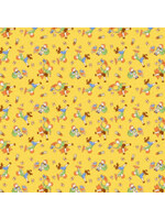 Windham Fabrics Storybook - Chasing butterflies - Yellow - Coupon - 100 cm x 110 cm
