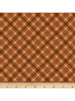 Timeless Treasures Plaid - Rust - Coupon - 70 cm x 110 cm