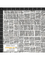Stof Fabrics Black and White Notes - 4502-609 - Coupon - 100 cm x 110 cm