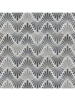 Stof Fabrics Vilma - Chervon - Licht Grijs - Coupon - 100 cm x 110 cm
