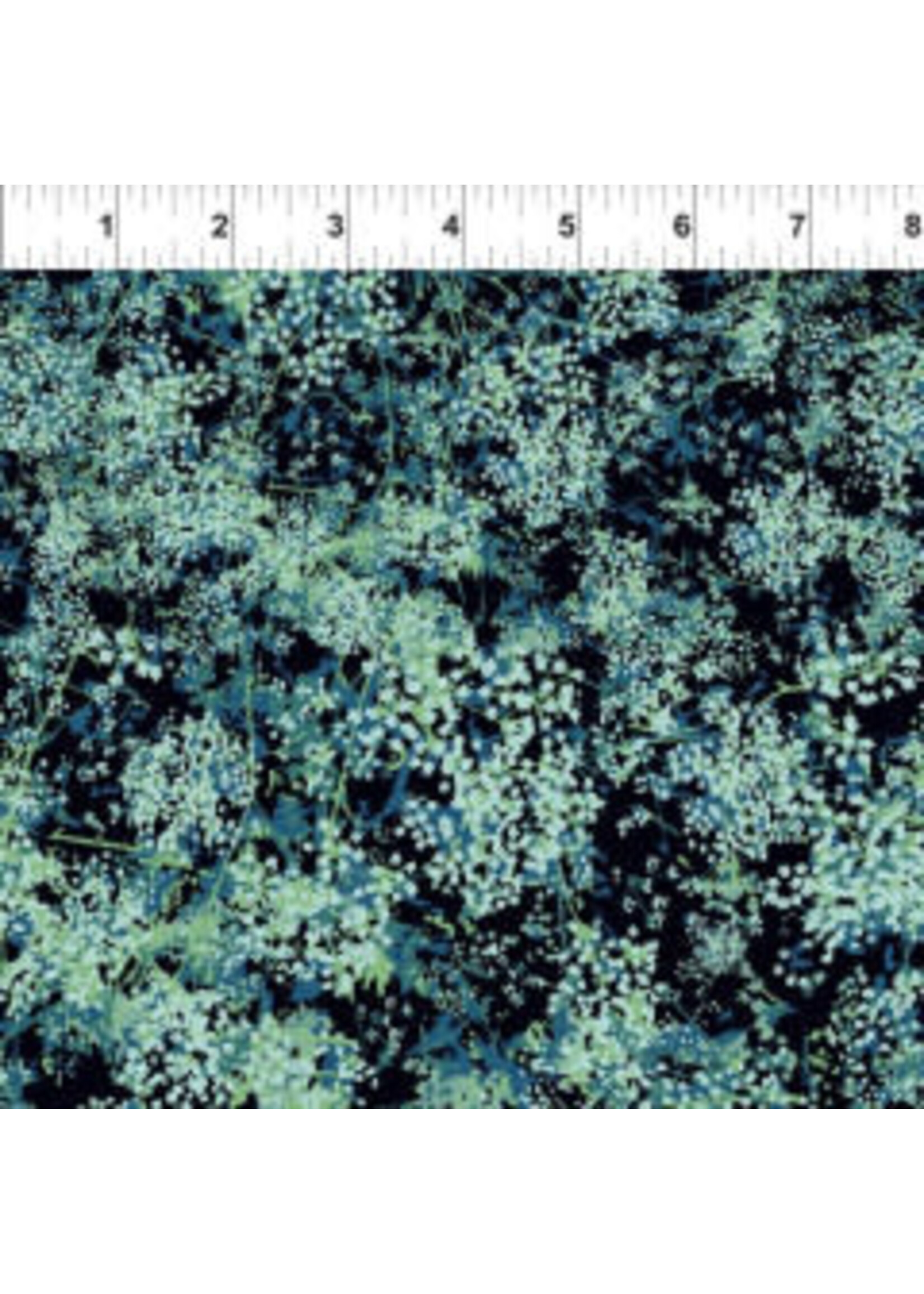 In The Beginning Garden Delights - Baby Breath's - Blue Green - Coupon - 100 cm x 110 cm