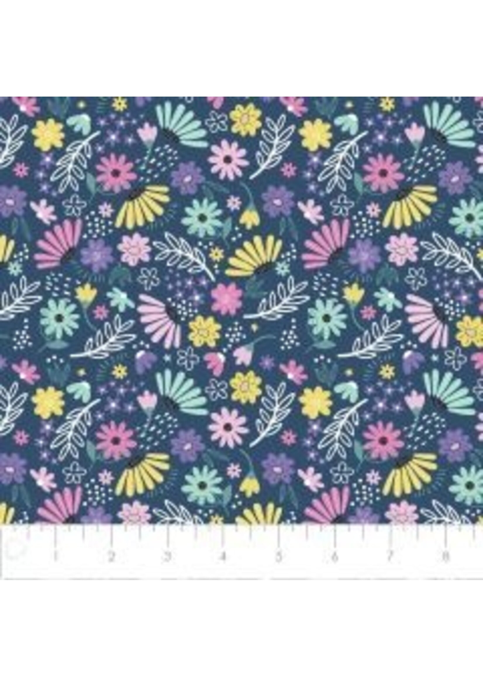 Stof Fabrics IT Girl - Flower - 2201-372 - Coupon - 100 cm x 110 cm