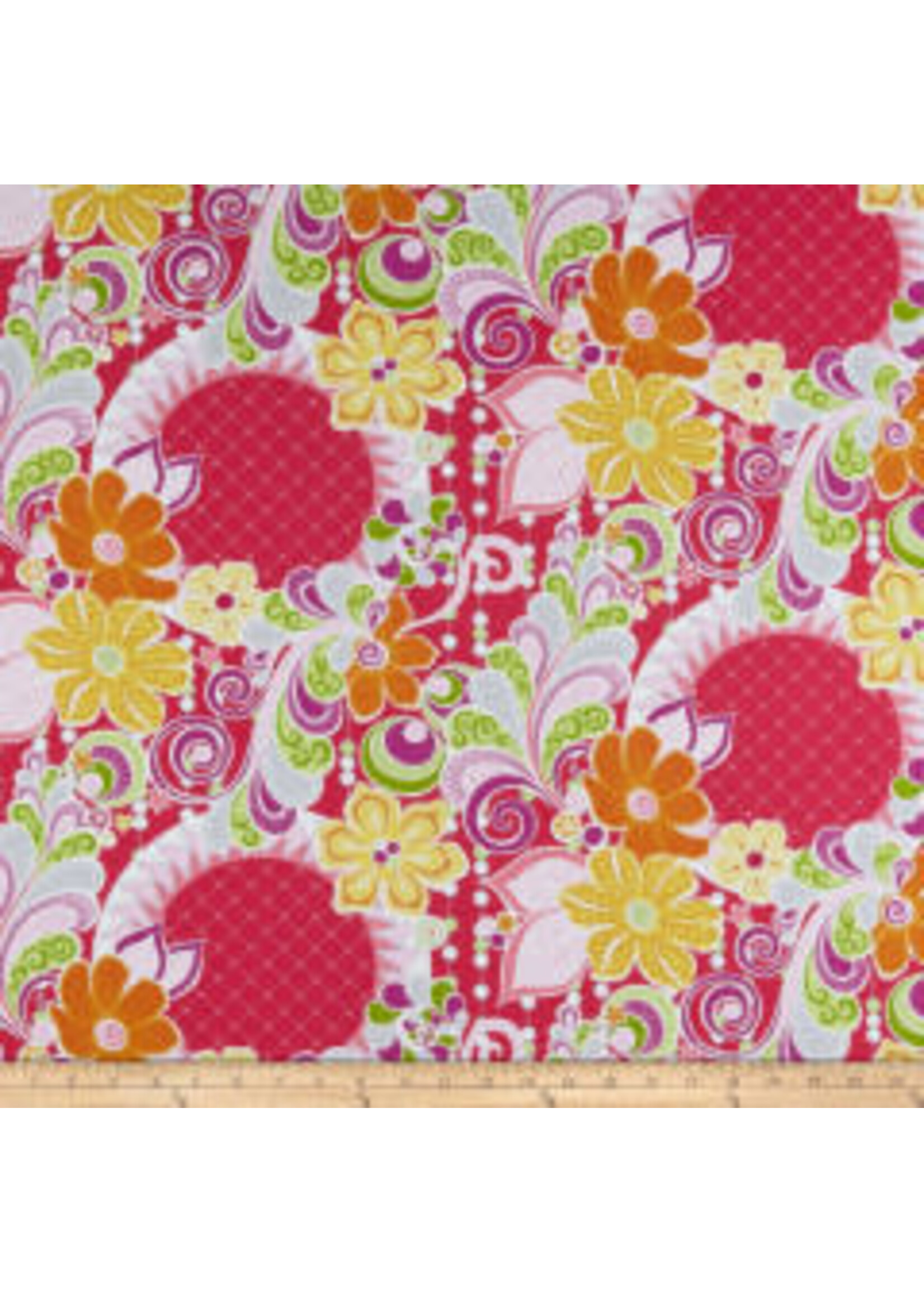 Free Motion Fantasy - Feature - Pink - Coupon - 100 cm x 110 cm