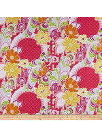 Benartex Studio Free Motion Fantasy - Feature - Pink - Coupon - 70 cm x 110 cm
