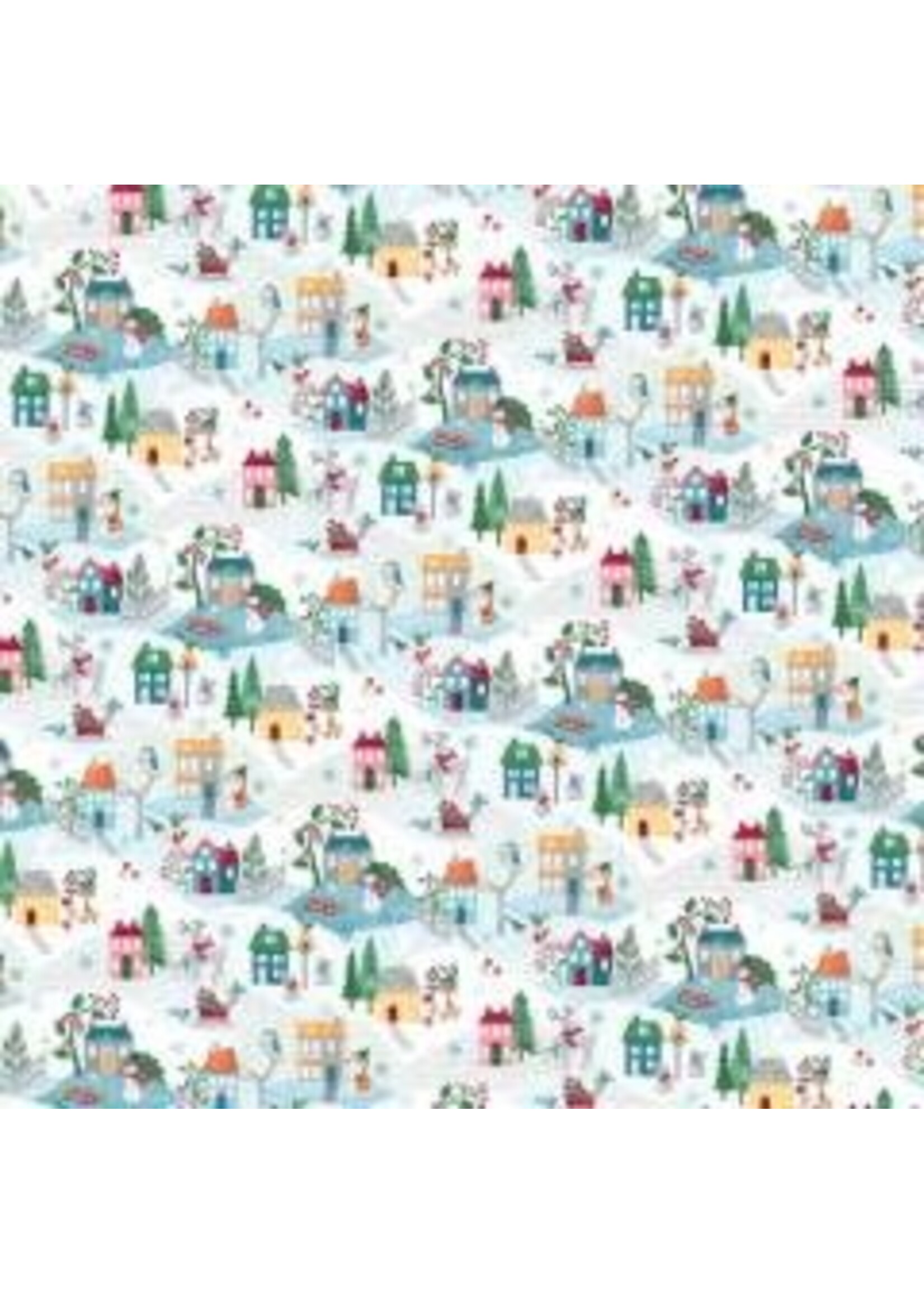 Benartex Studio Wander Lane - Winter Wander Lane - Ice - Coupon - 90 cm x 110 cm