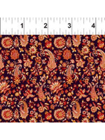 In The Beginning Garden Delights - Paisley - Red - Coupon - 100 cm x 110 cm