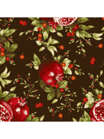 Maywood Studio Bountiful - Pomegranate Small - Brown - Coupon - 100 cm x 110 cm