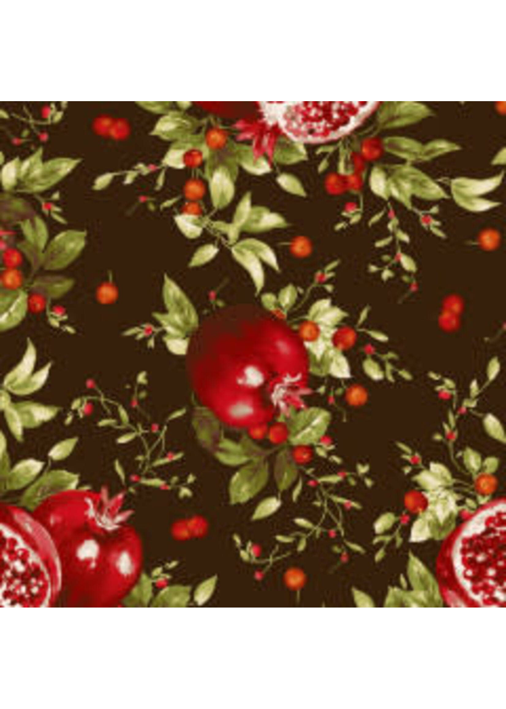 Maywood Studio Bountiful - Pomegranate Small - Brown - Coupon - 100 cm x 110 cm