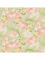 Andover Fabrics Fleur Nouveau - Art Nouveau - Lily Pink - Coupon - 100 cm x 110 cm