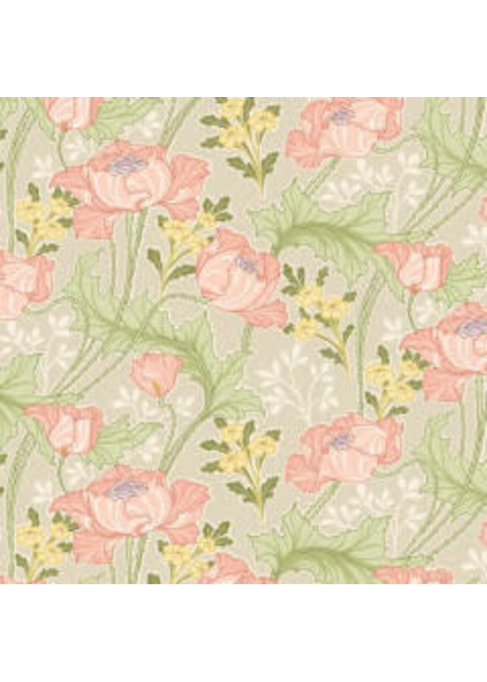 Andover Fabrics Fleur Nouveau - Art Nouveau - Lily Pink - Coupon - 100 cm x 110 cm
