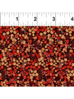 In The Beginning Garden Delights - Petite Posies - Red - Coupon - 100 cm x 110 cm