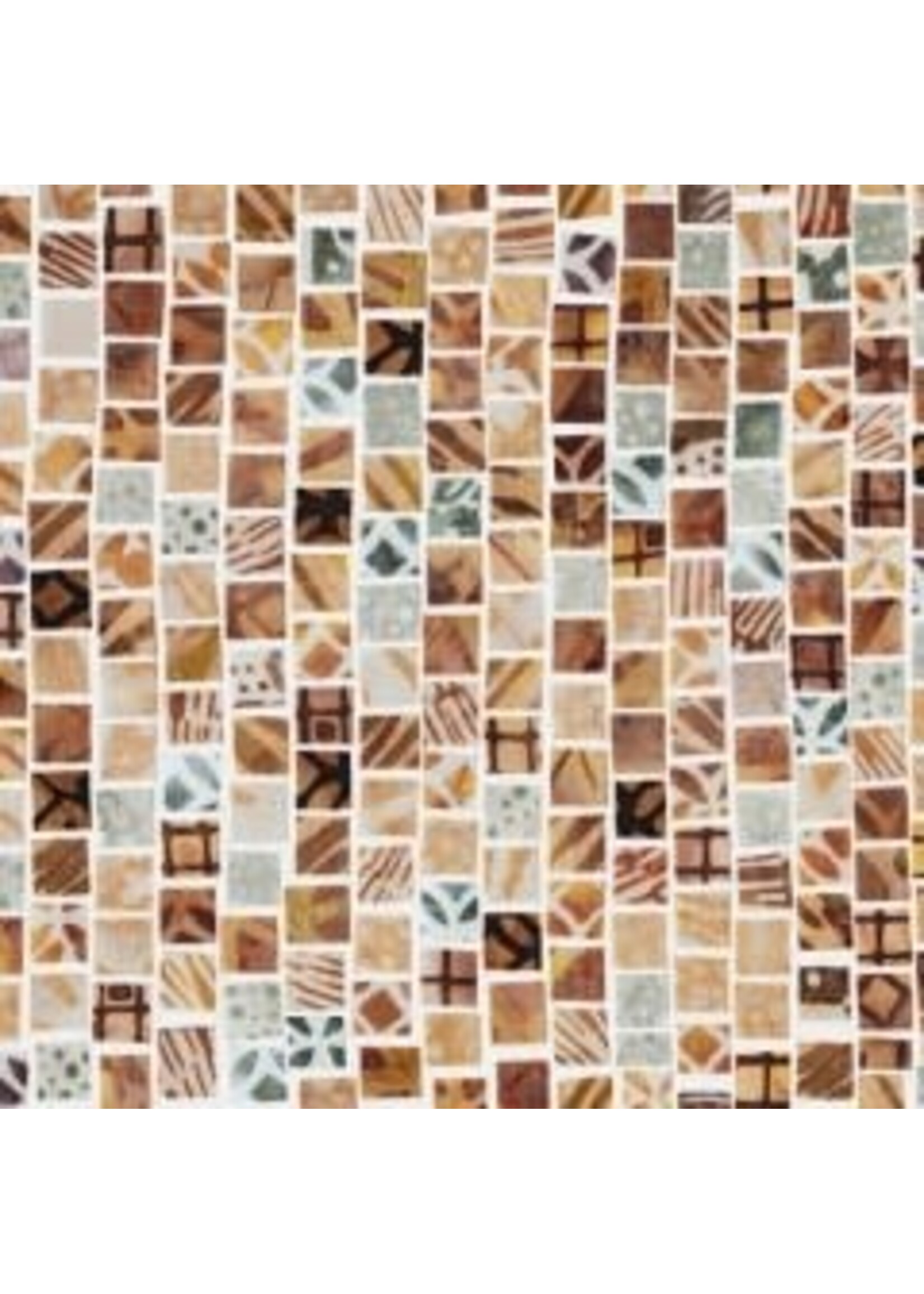 Hoffman Fabrics Mosaic Masterpiece - Cream - Coupon - 100 cm x 110 cm