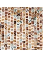 Hoffman Fabrics Mosaic Masterpiece - Cream - Coupon - 85 cm x 110 cm