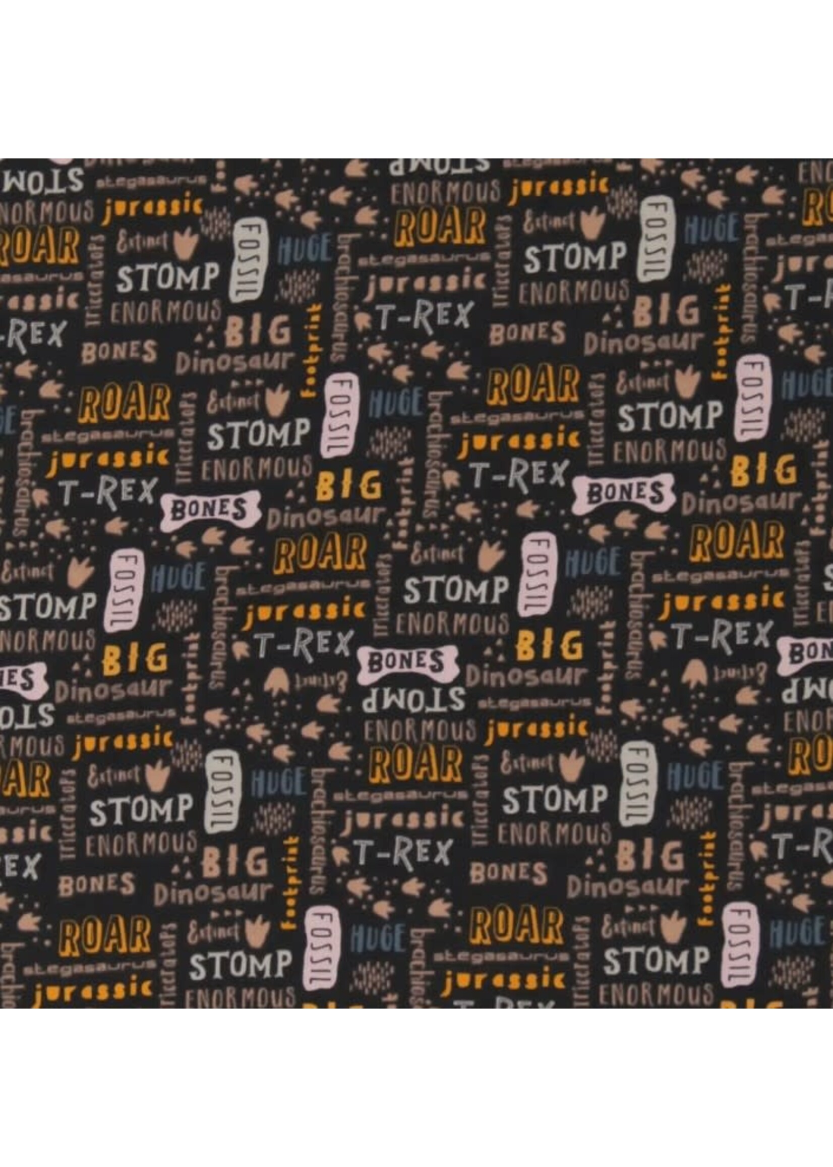 Fossil Rim - Words - Grey - Coupon - 100cm x 110cm