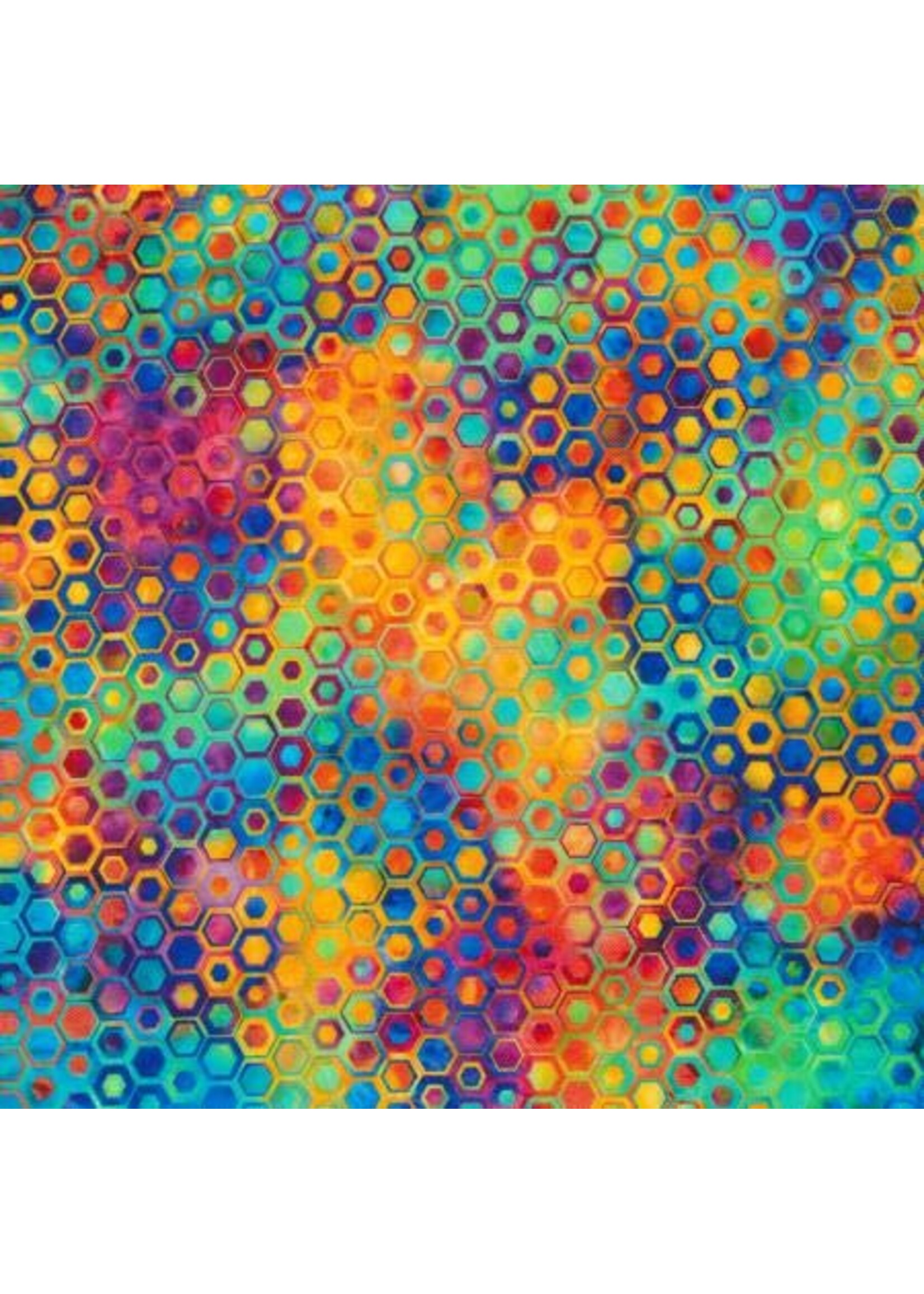Robert Kaufman Phantasma Wide - Hexagons - Fiesta - 22694-194
