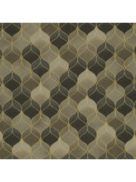 Stof Fabrics Christmas Wonders - Geo - Walnut Gold - Coupon - 100 cm x 110 cm