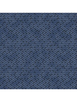 Stof Fabrics Hannah Basic - Geo - Dark Blue - Coupon - 85 cm x 110 cm
