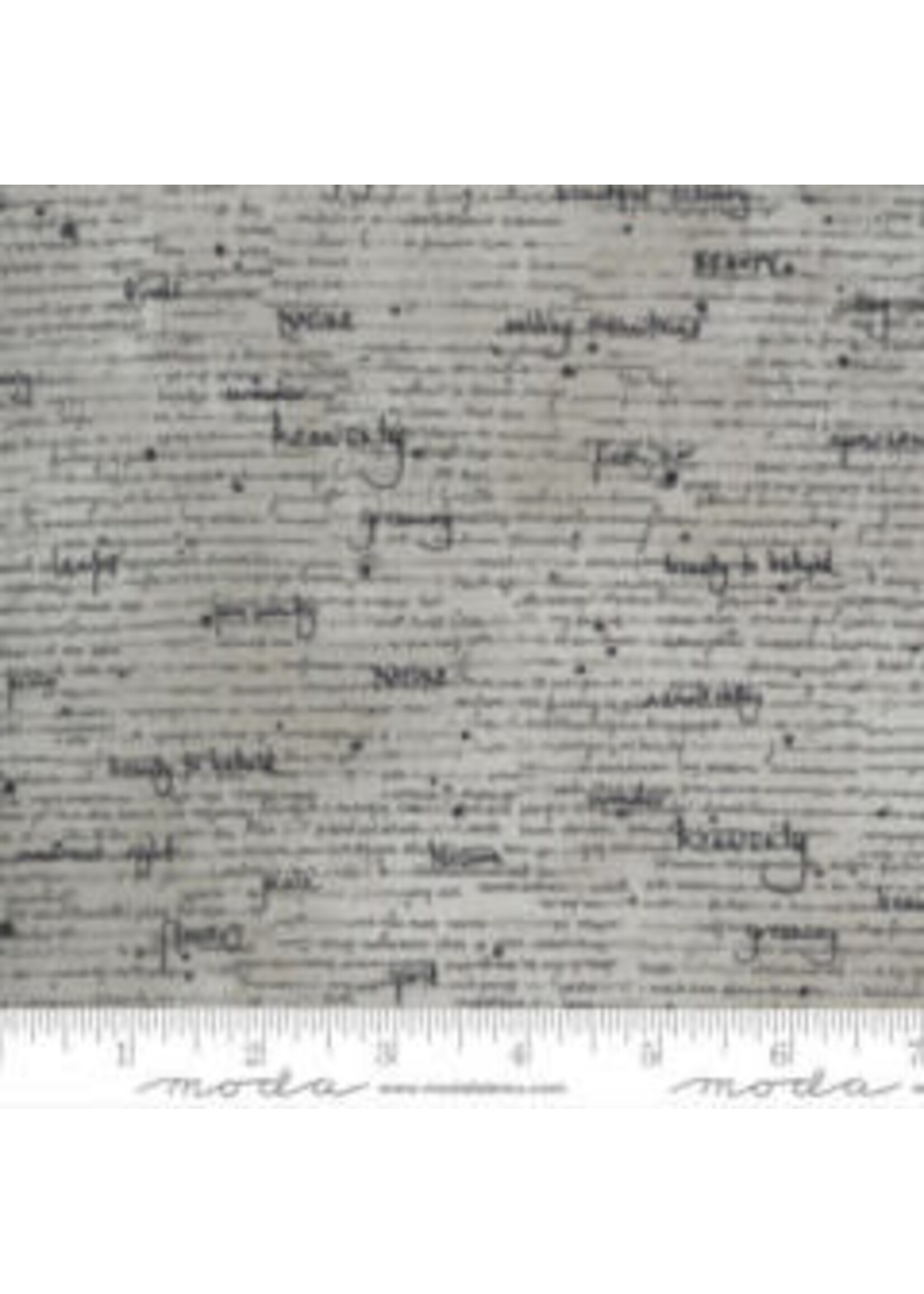 Moda Fabrics Janet Clare - Botanicals - Novelty - Vintage Grey - Coupon - 100 cm x 110 cm