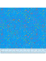 Windham Fabrics Catsville - Splatter - Electric Blue - Coupon - 75 cm x 110 cm