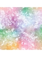 Hoffman Fabrics Floral Wonder - Pastel - Coupon - 100 cm x 110 cm