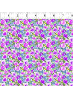 In The Beginning Watercolor Beauty - Rose - Purple - Coupon - 85 cm x 110 cm