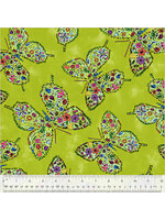 Windham Fabrics Laura Heine - Goodness Gracious - Be Free - Lime - Coupon - 100 cm x 110 cm