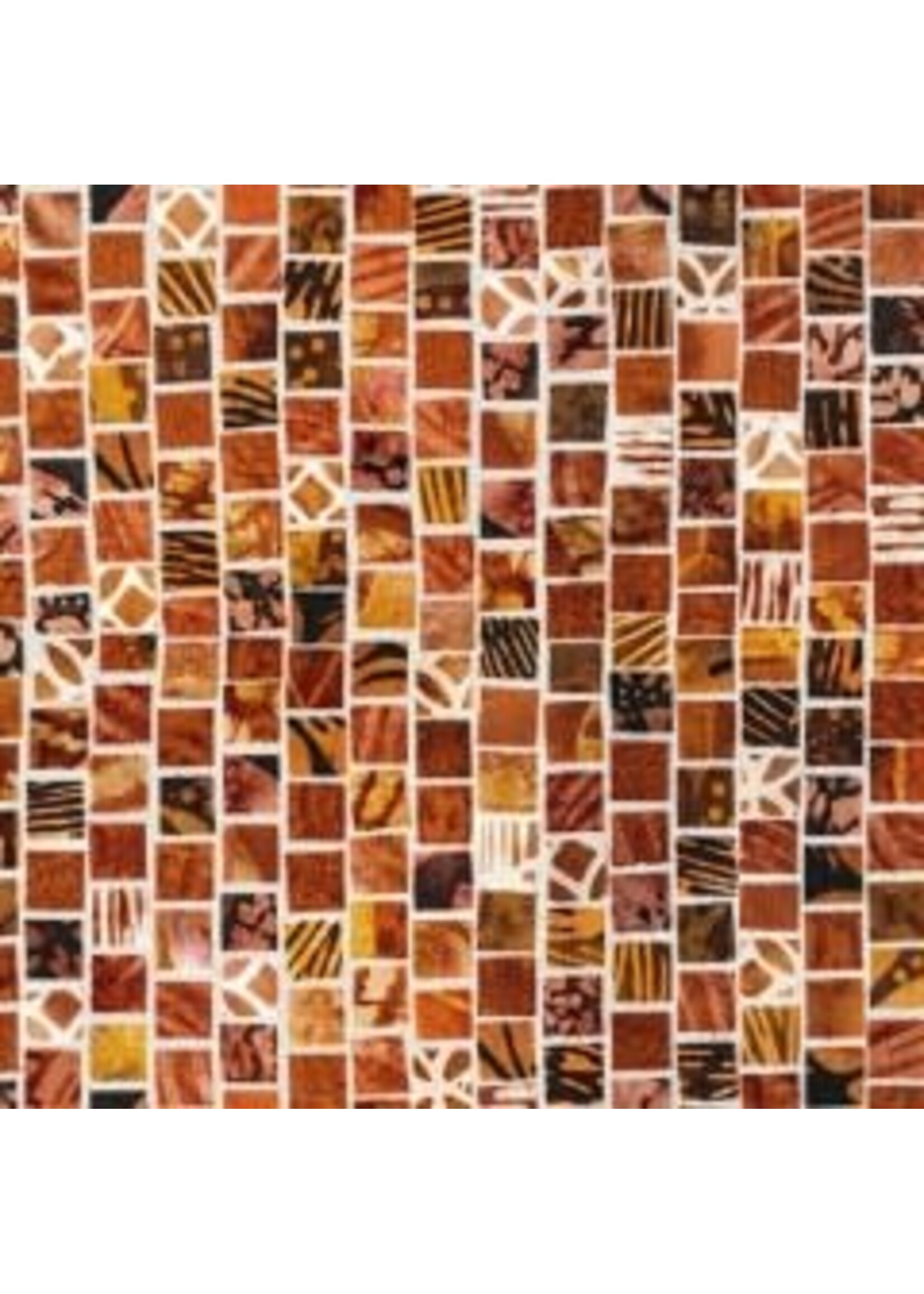 Hoffman Fabrics Mosaic Masterpiece - Rust - Coupon - 100 cm x 110 cm