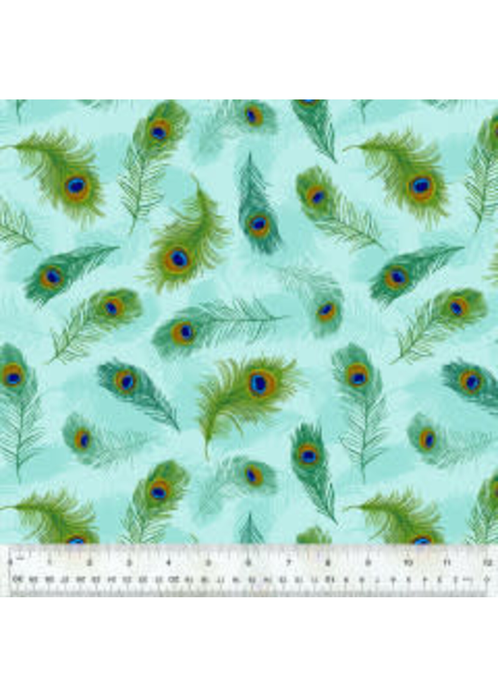 Windham Fabrics Promenade - Quills - Pool - Coupon - 95 cm x 110 cm