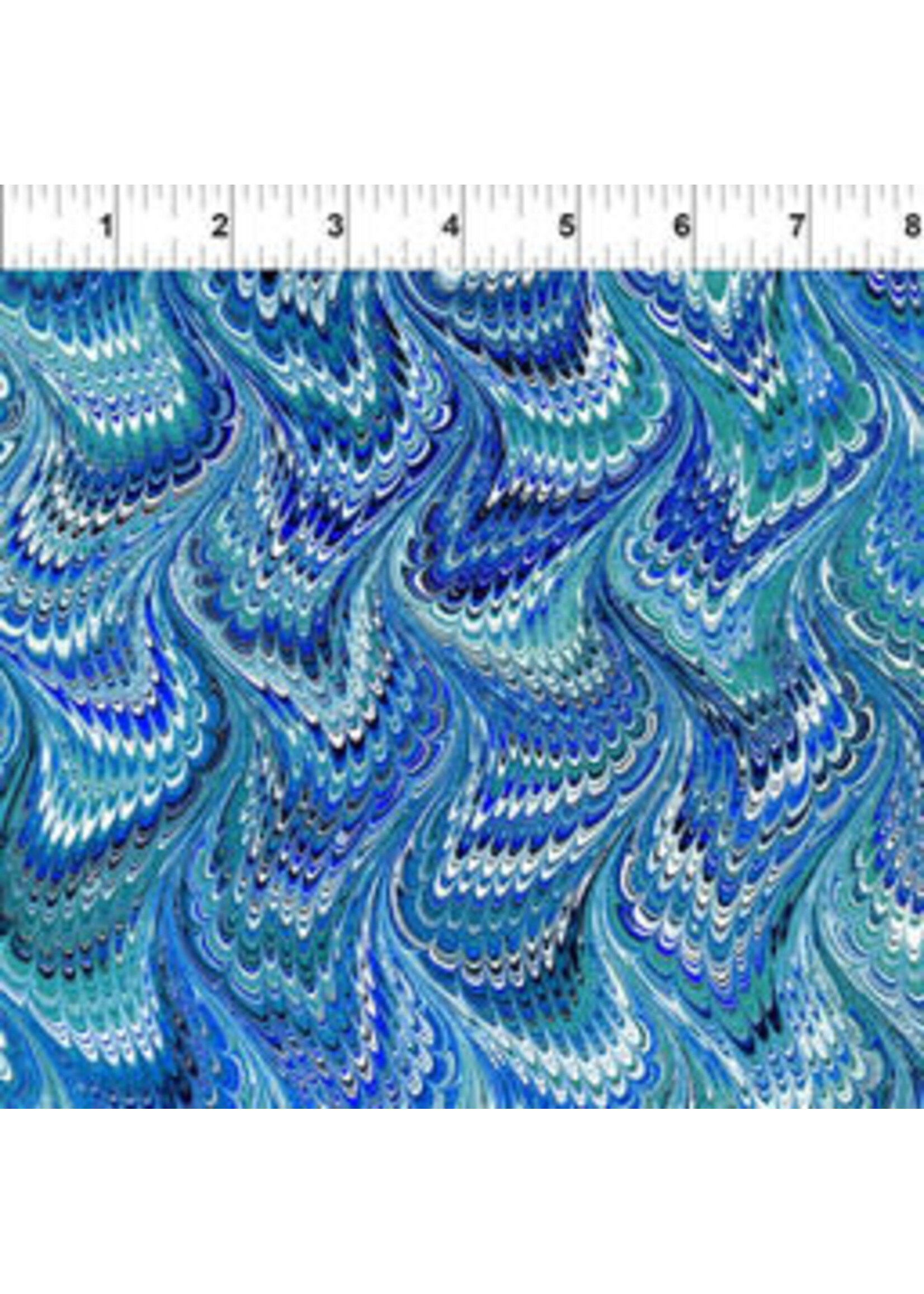 In The Beginning Marble Essence - Verona - Teal - Coupon - 100 cm x 110 cm