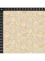 Henry Glass Fabrics Spiced Favorites - Toast - Stylized Paisley - Coupon - 180 cm x 275 cm