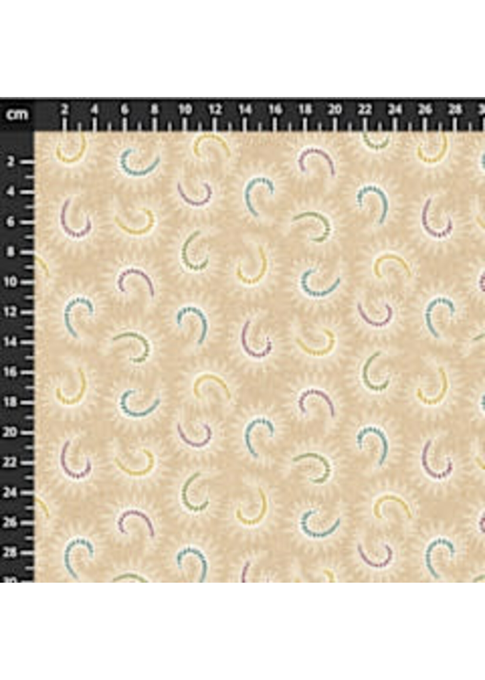 Henry Glass Fabrics Spiced Favorites - Toast - Stylized Paisley - Coupon - 180 cm x 275 cm