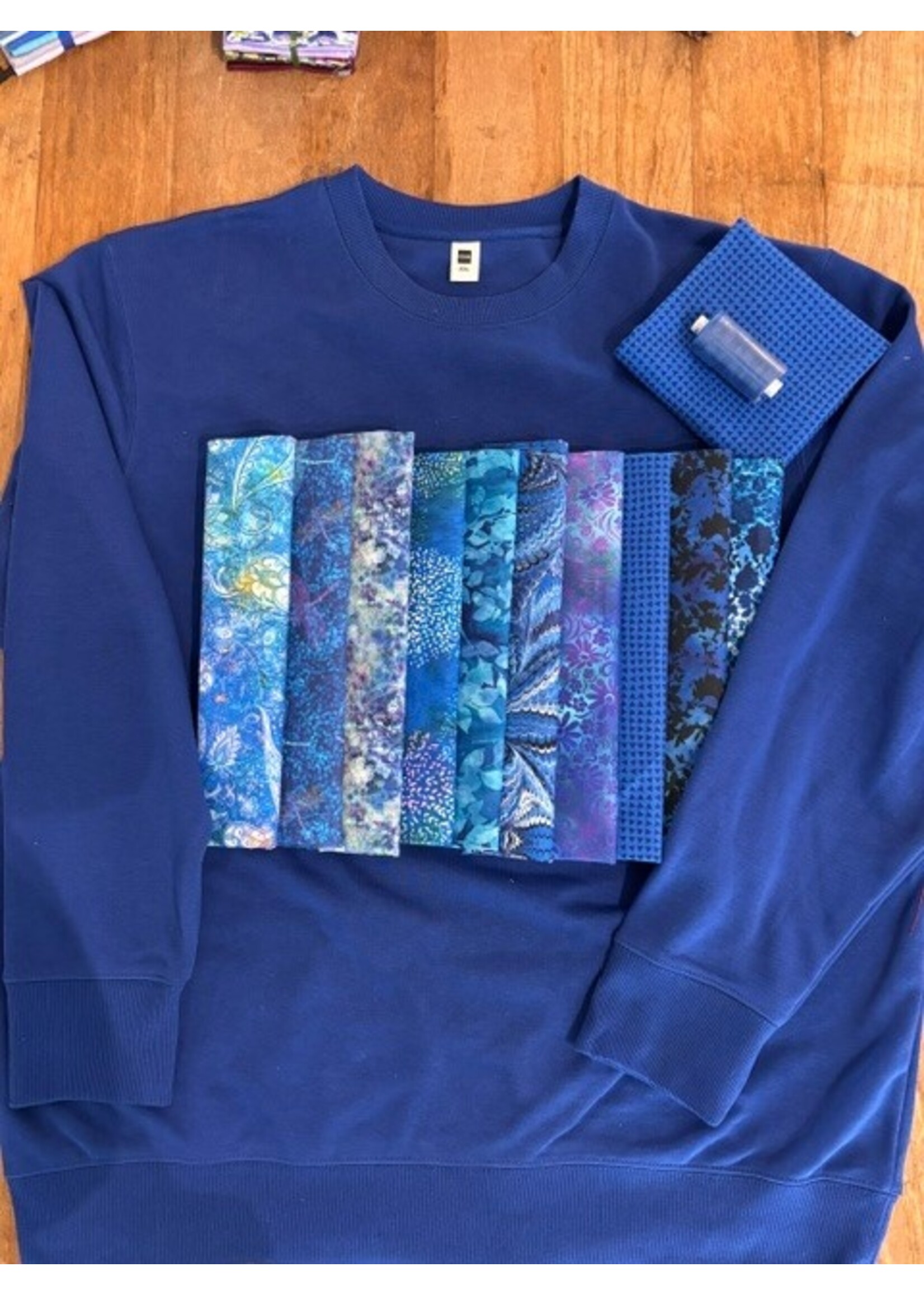 Stofpakket - Jasje - Royal Blue - 10 LQ+ 1 FQ