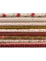Laundry Basket Quilts Stofpakket - Jasje - Edyta Sitar Rood - 10 LQ+ 1 FQ