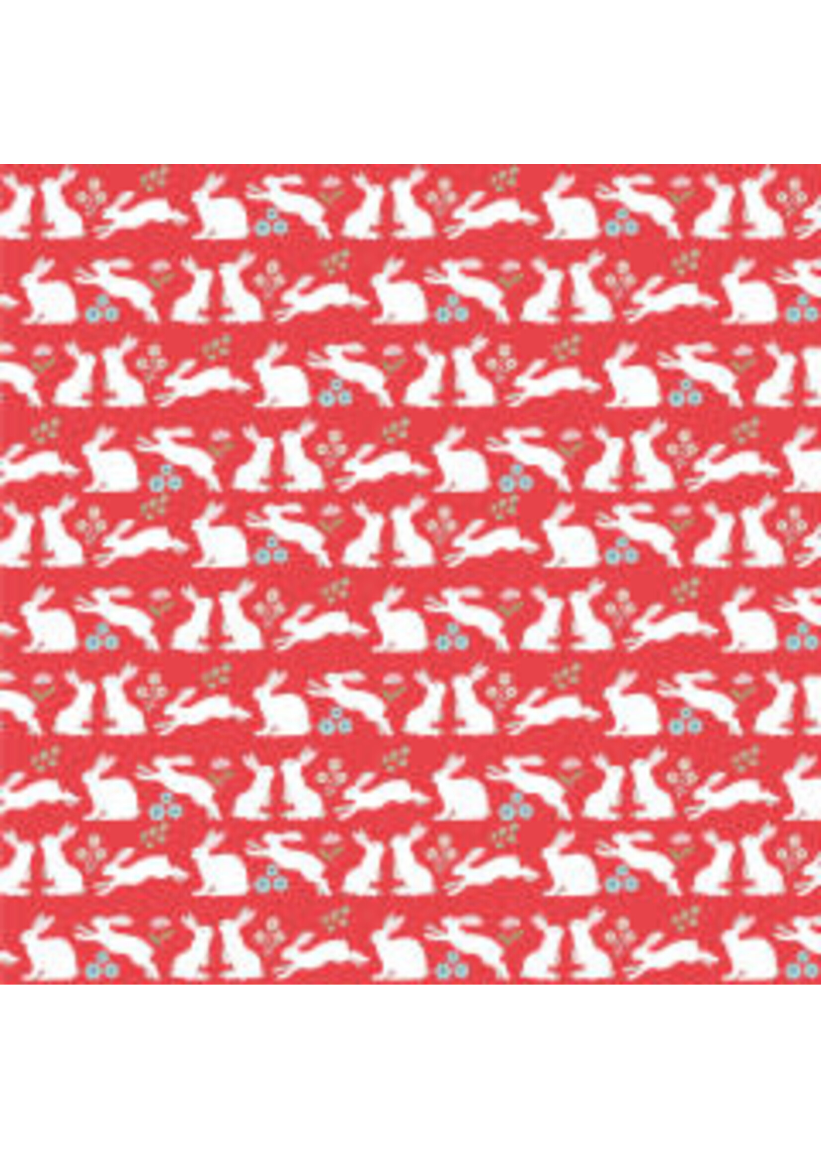 Poppie Cotton Poppies Patchwork Club - Peter Rabbit - Red - Coupon - 40 cm x 110 cm