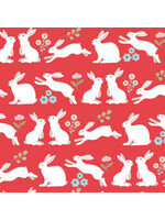Poppie Cotton Poppies Patchwork Club - Peter Rabbit - Red - Coupon - 40 cm x 110 cm
