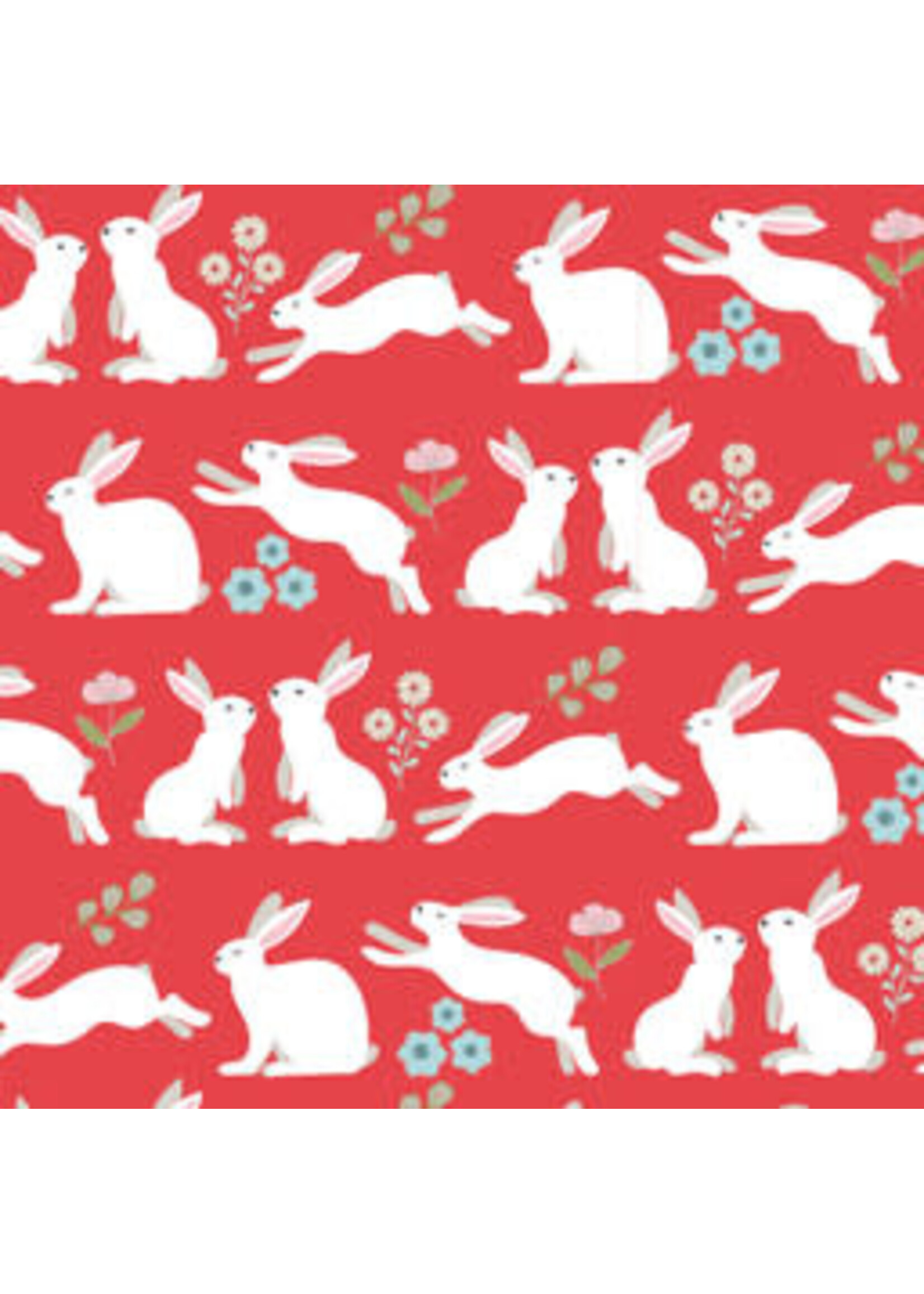 Poppie Cotton Poppies Patchwork Club - Peter Rabbit - Red - Coupon - 40 cm x 110 cm