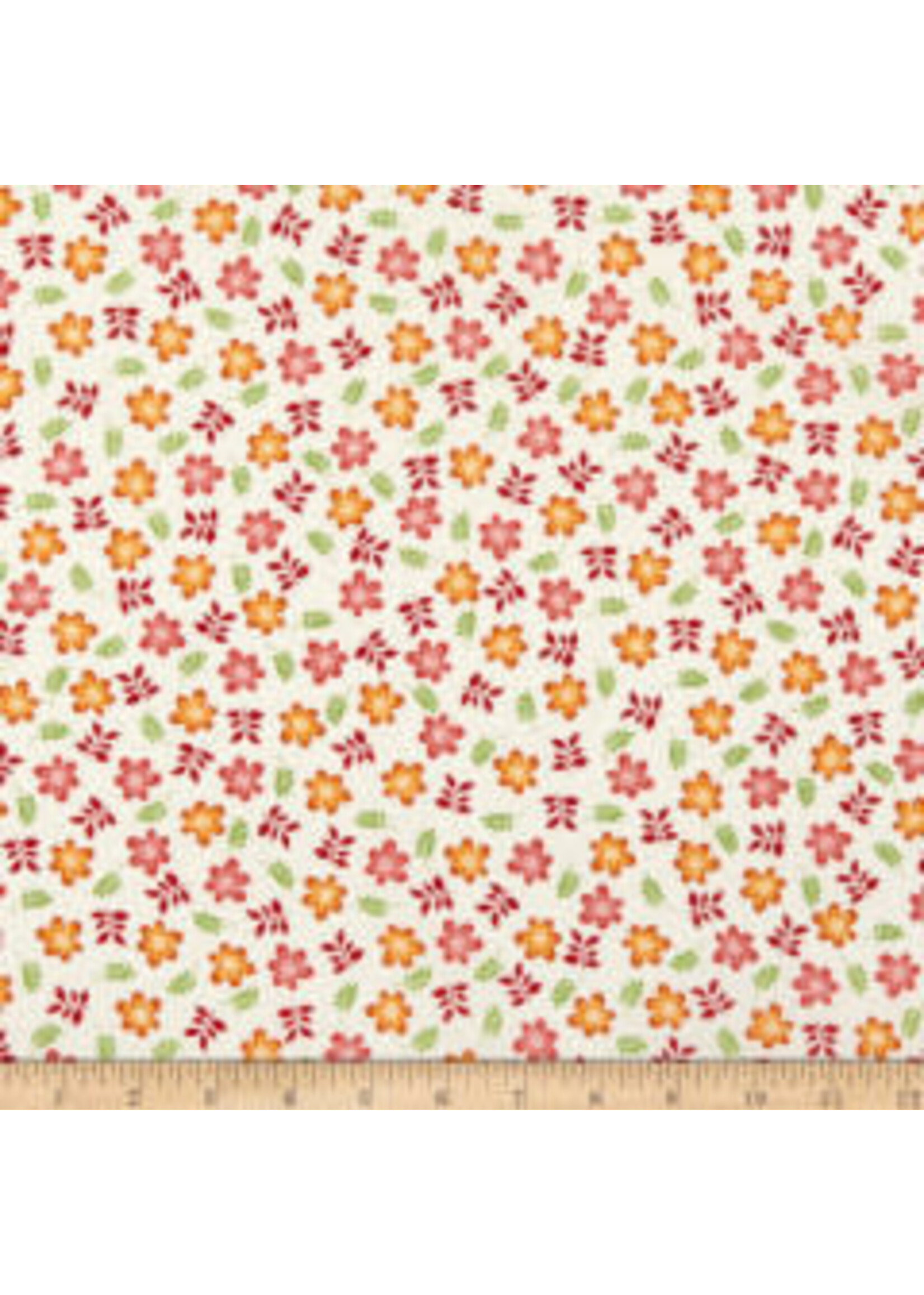 Studio E Fabrics Make Yourself at Home - Flowers - Red - Coupon - 65 cm x 110 cm