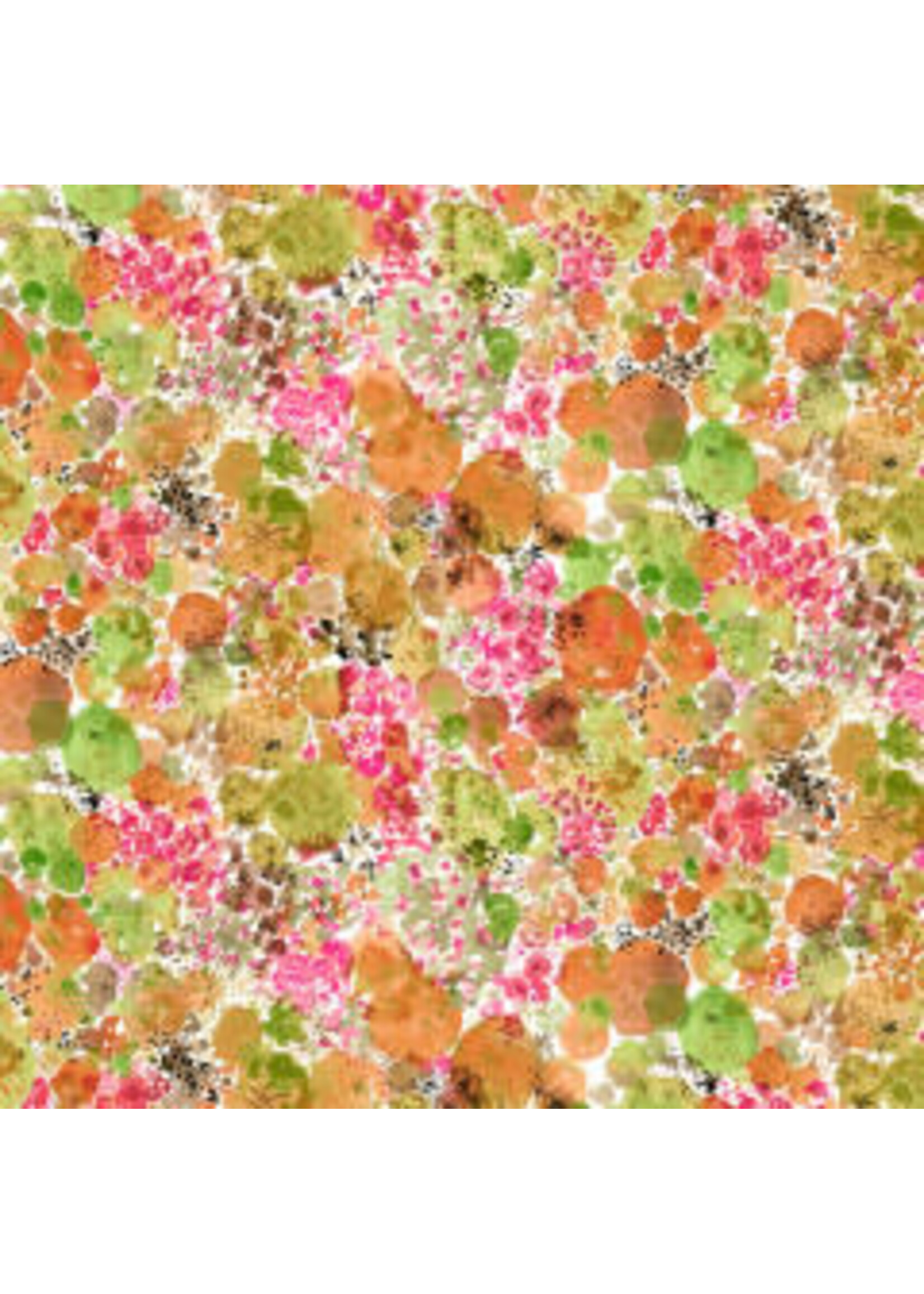 Windham Fabrics Curio - Mos - Zalm - Coupon - 50 cm x 110 cm