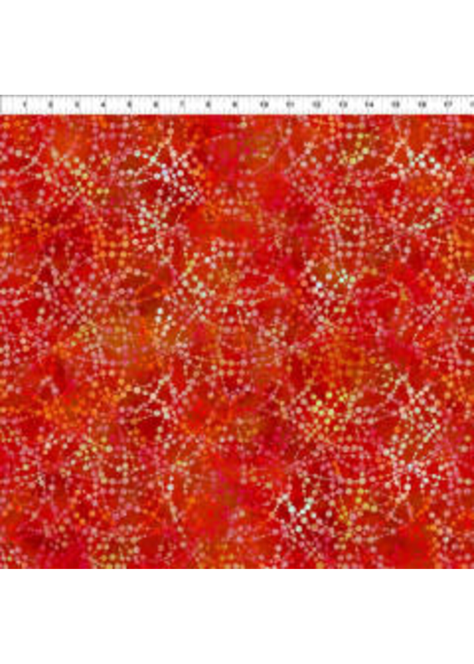 In The Beginning Dazzle - Bubbles - Red - Coupon - 60 cm x 110 cm