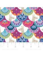 Camelot Fabrics Lama Drama - Multi - Coupon - 55 cm x 110 cm