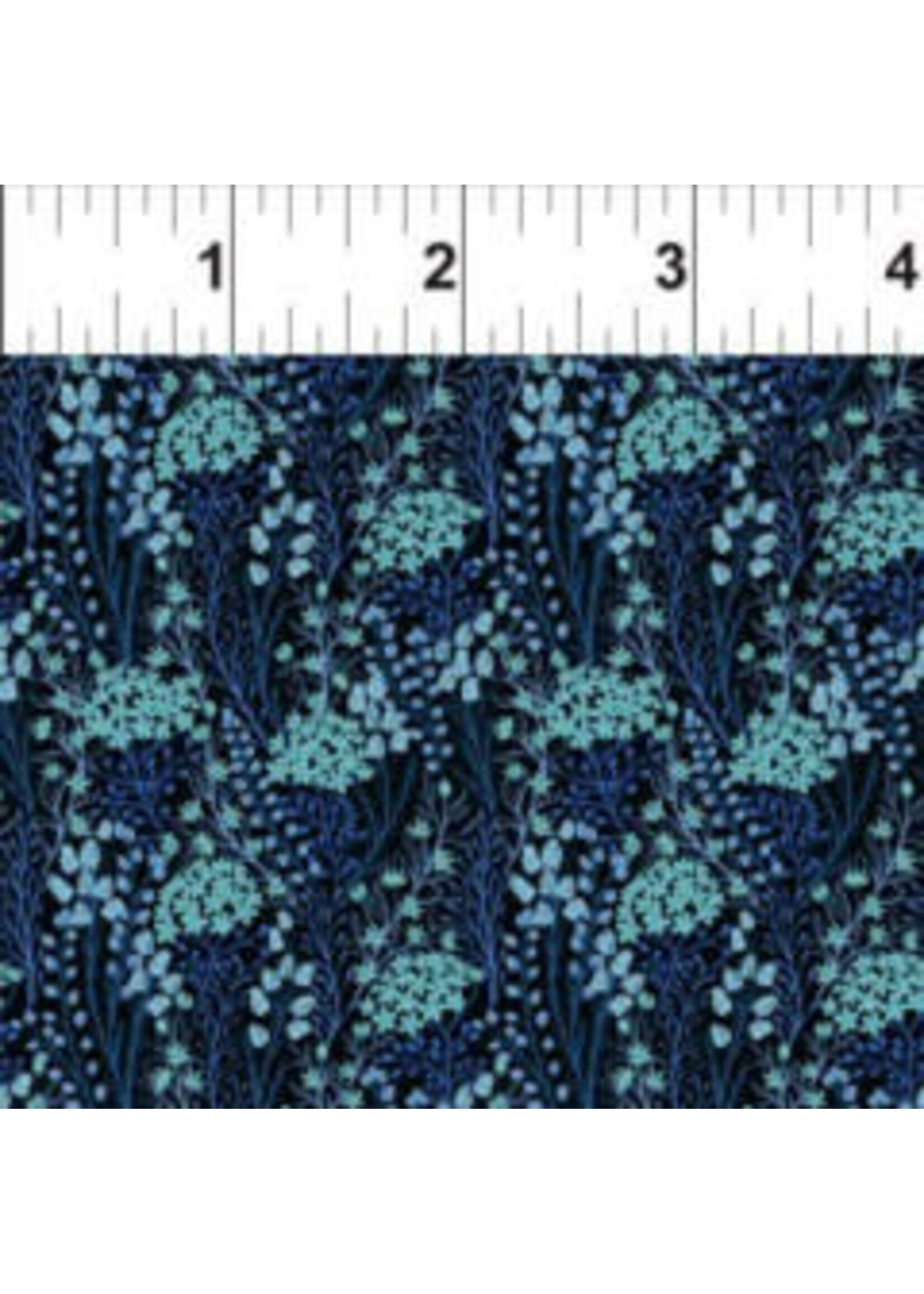 In The Beginning Garden Delights - Prairie Flowers - Blue - Coupon - 85 cm x 110 cm