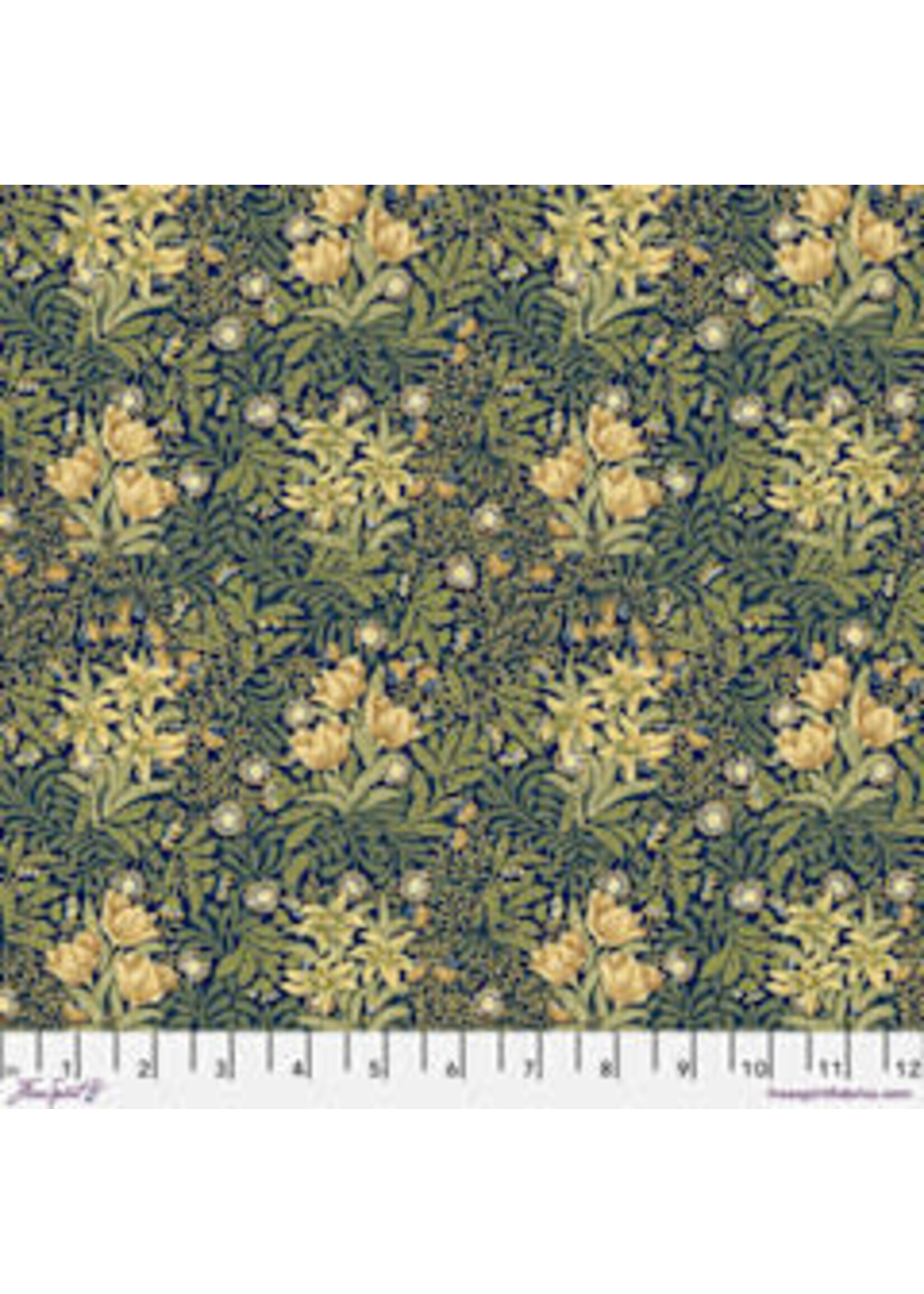Morris & Co Emery Walker's House - Bower - Navy - Coupon - 85 cm x 110 cm