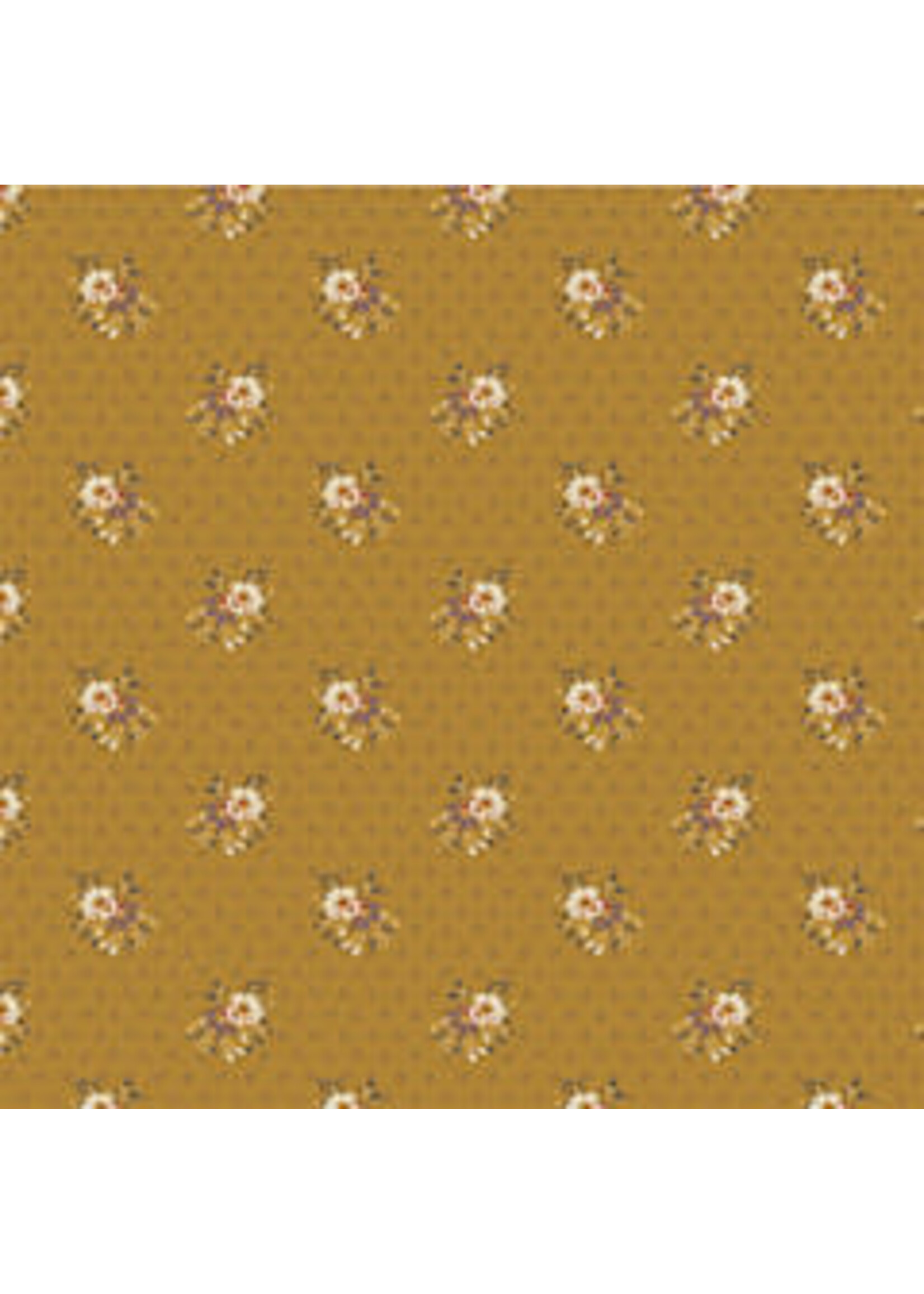 Windham Fabrics Bedford - Picked Flowers - Ochre - Coupon - 90 cm x 110 cm