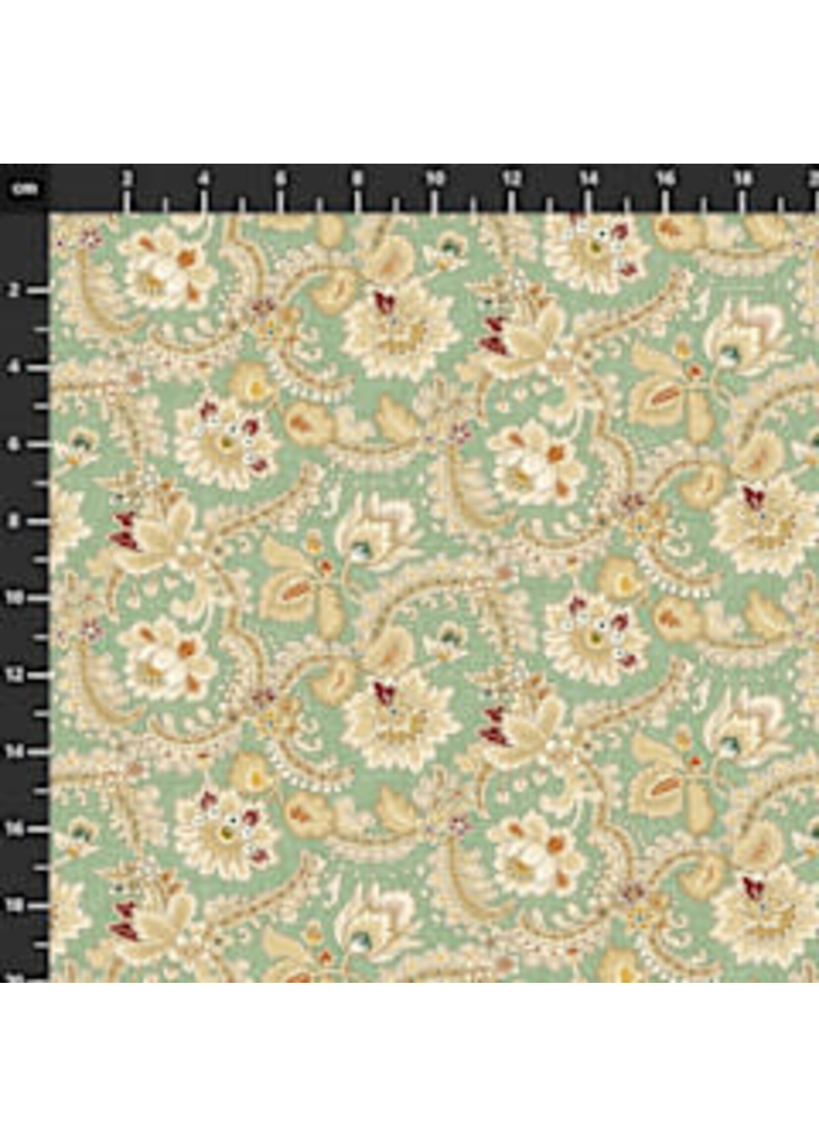 Henry Glass Fabrics Spiced Favorites - Sea Mist - Fancy Foulard - Coupon - 85 cm x 275 cm