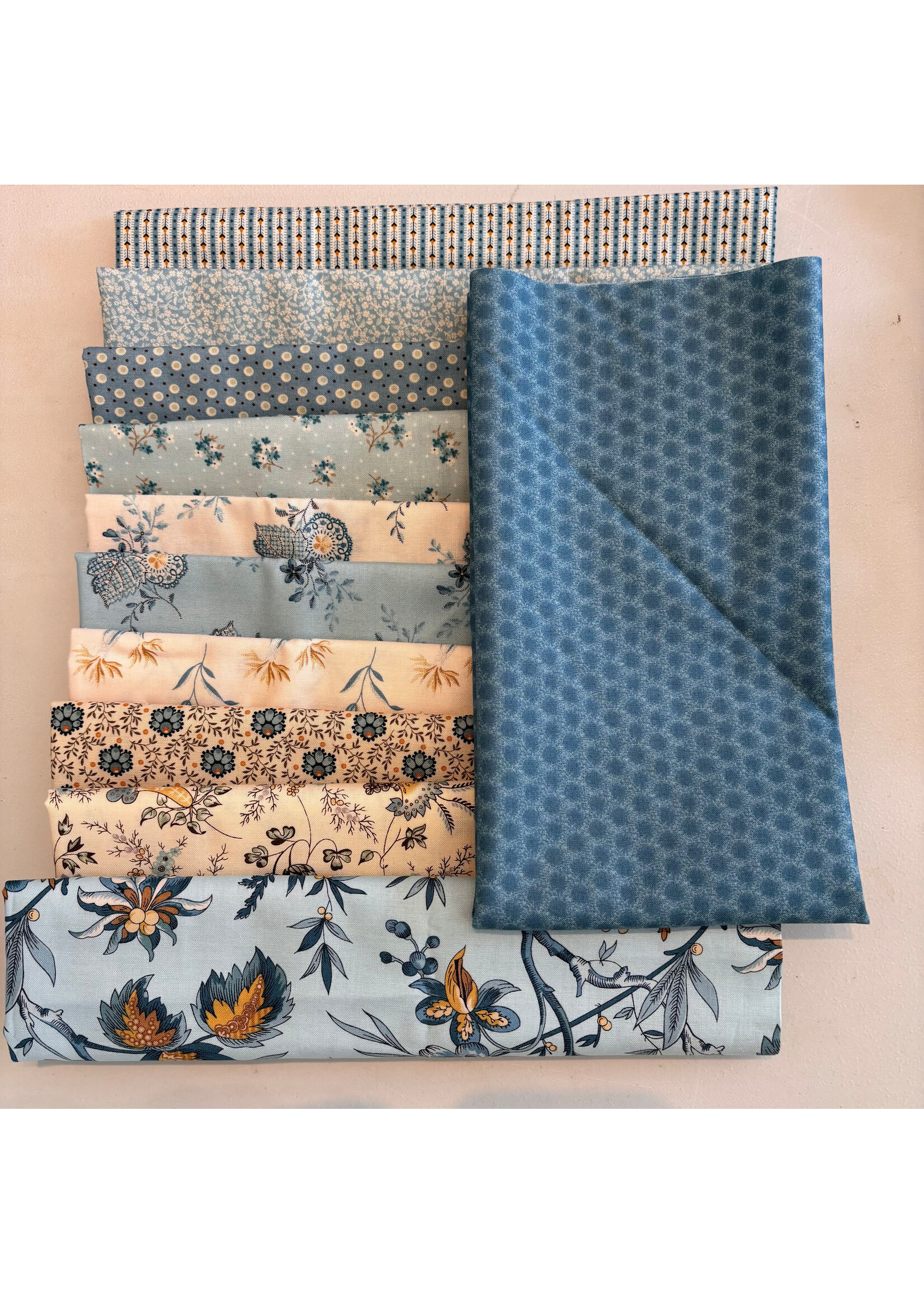 Stofpakket - Jasje - Edyta Sitar Blauw 2 - 10 LQ+ 1 FQ