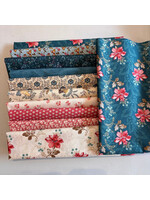 Stofpakket - Jasje - Edyta Sitar Teal - 10 LQ+ 1 FQ