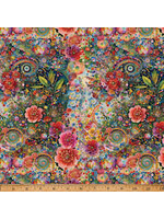 Hoffman Fabrics Whimsical Flower Garden - Multi - Coupon - 95 cm x 110 cm